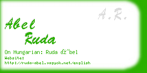 abel ruda business card